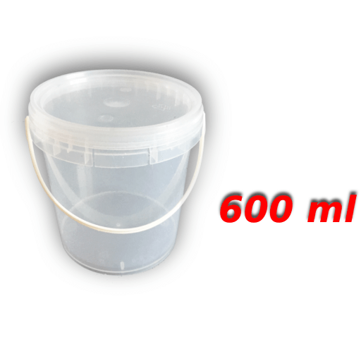 Decotone 0.6 Lt Plastik Kapaklı Kova Şeffaf