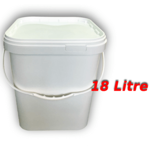 Decotone 18 Lt Plastik Kapaklı Kare Kova Beyaz