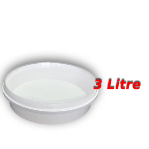 Decotone 3 Lt Plastik Kapaklı Yuvarlak Tava Kova Beyaz