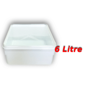 Decotone 6 Lt Plastik Kapaklı Kare Tava Kova Beyaz