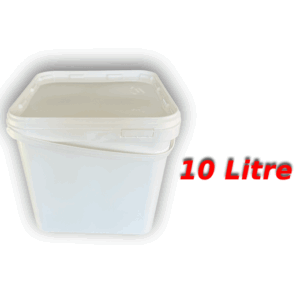 Decotone 10 Lt Plastik Kapaklı Kare Kova Beyaz