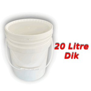 Decotone 20 Lt Plastik Kapaklı Kova Beyaz Peynir Glikoz Kovası