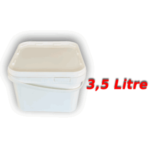 Decotone 3.5 Lt Plastik Kapaklı Kare Kova Beyaz