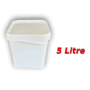 Decotone 5 Lt Plastik Kapaklı Kare Kova Beyaz