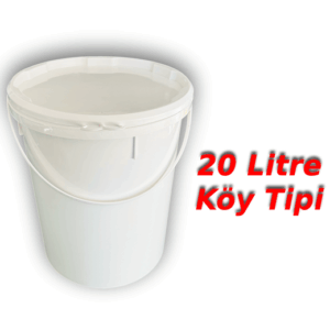 Decotone 20 Lt Plastik Kapaklı Köy Kova Peynir Glikoz Kovası Beyaz