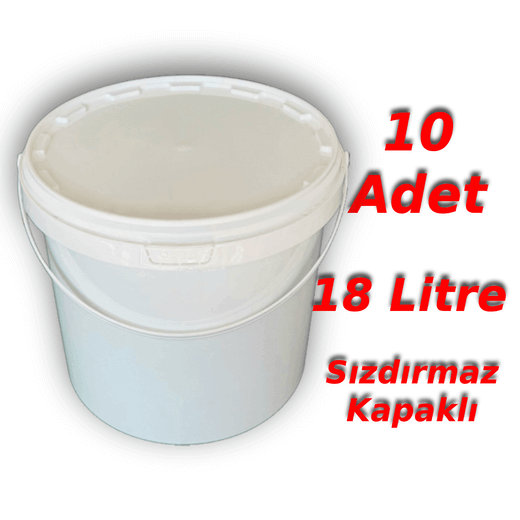 Decotone 18 Lt Plastik Kapaklı Kova Beyaz - Görsel 5