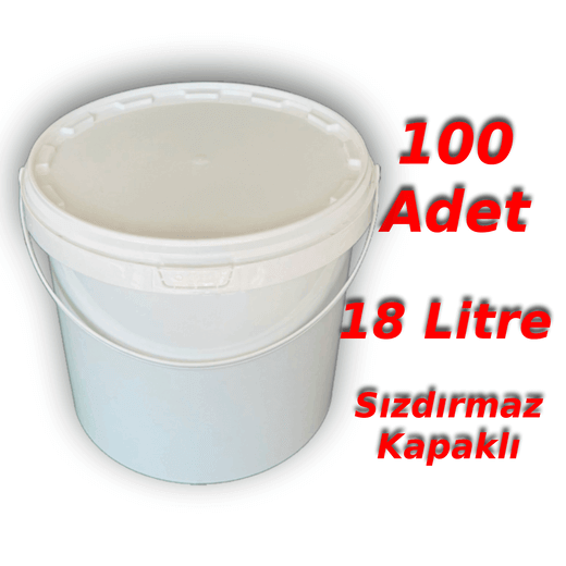 Decotone 18 Lt Plastik Kapaklı Kova Beyaz - Görsel 7