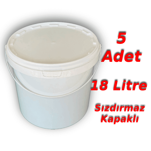 Decotone 18 Lt Plastik Kapaklı Kova Beyaz - Görsel 4