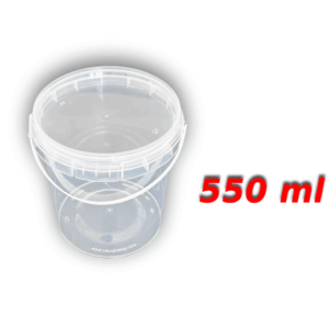 Decotone 0.55 Lt Plastik Kapaklı Kova Şeffaf