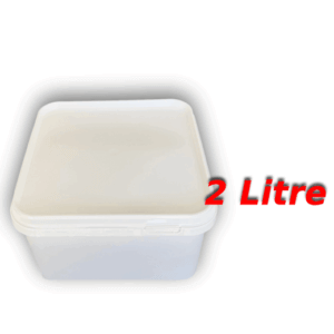 Decotone 2 Lt Plastik Kapaklı Kare Tava Kova Beyaz