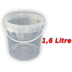 Decotone 1.6 Lt Plastik Kapaklı Kova Şeffaf